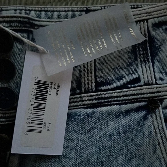 Ulla Johnson Ellis Acid Wash High Waist Jeans, $350 NWT Size US 6 - Picture 3 of 7